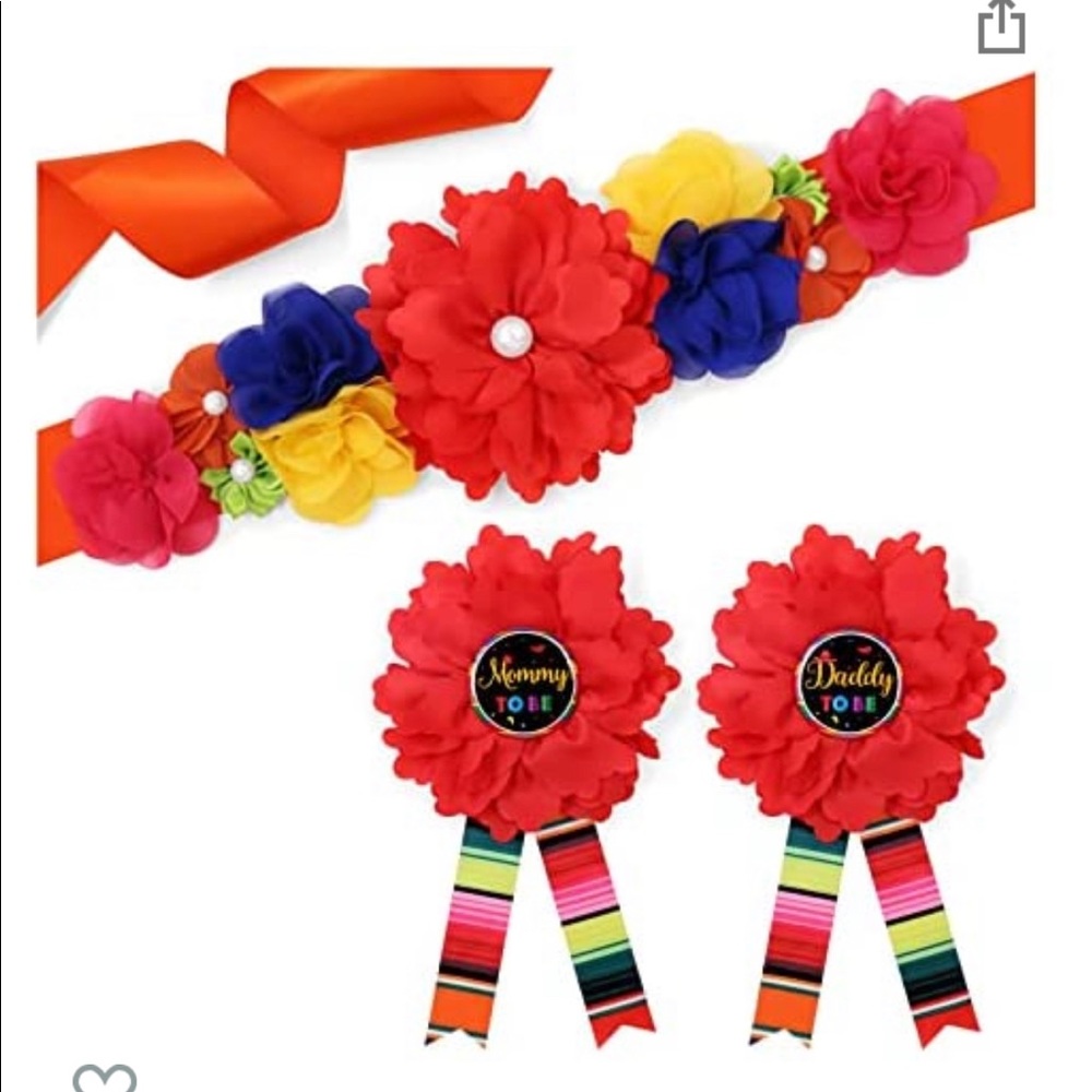 Girl Baby Shower corsage set